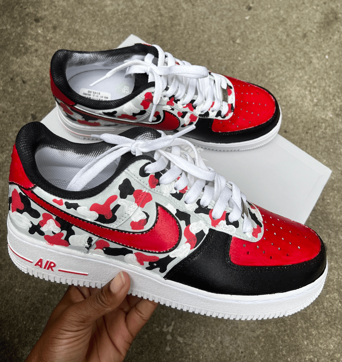 Red camo air force 1 fashion